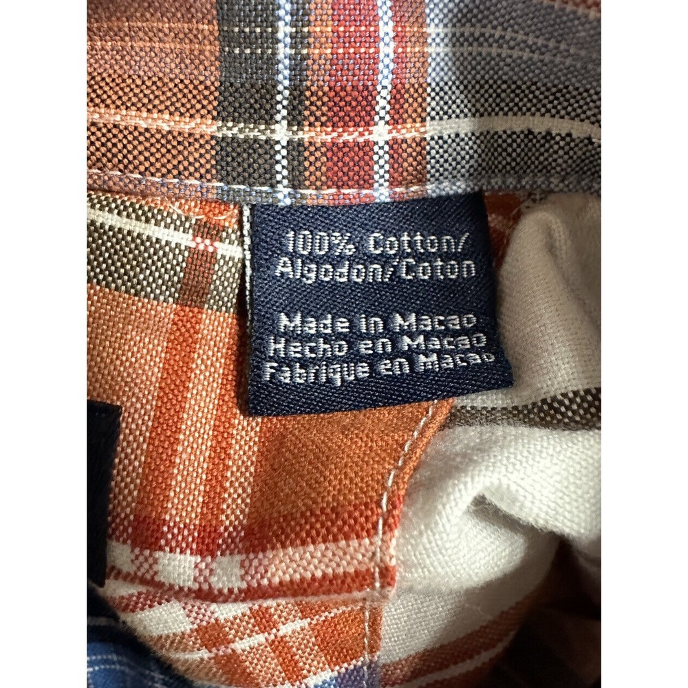 Roper Western Red Plaid Button Front‎ Cotton Dress Casual Shirt Mens sz S, GUC - Picture 4 of 4